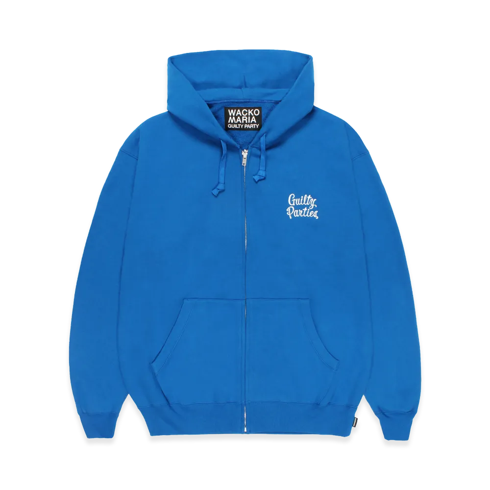 WACKO MARIA Heavy Weight Zip Up Hooded Sweat Shirt "Blue"