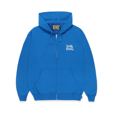 WACKO MARIA Heavy Weight Zip Up Hooded Sweat Shirt "Blue"