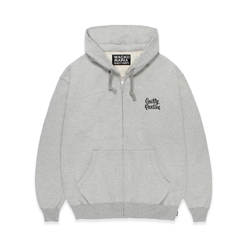 WACKO MARIA Heavy Weight Zip Up Hooded Sweat Shirt "Gray"