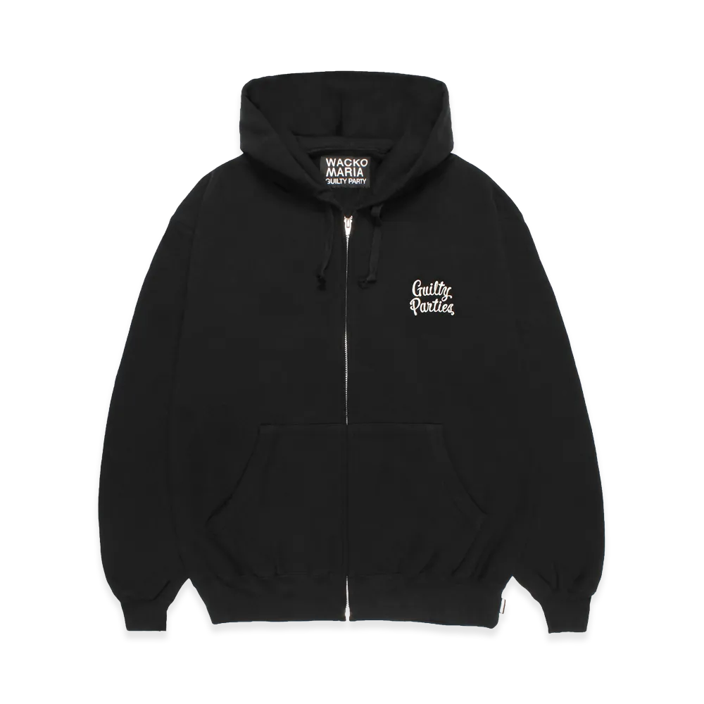 WACKO MARIA Heavy Weight Zip Up Hooded Sweat Shirt "Black"