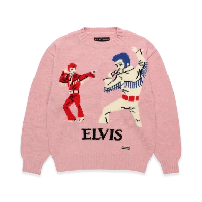 WACKO MARIA Intarsia Knit Sweater "Pink"