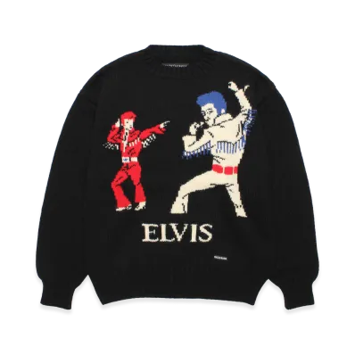 WACKO MARIA Intarsia Knit Sweater "Black"