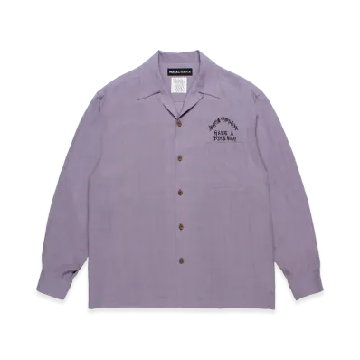 WACKO MARIA 50's Open Collar Shirt "Purple"
