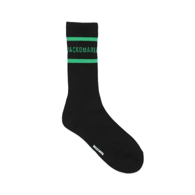 WACKO MARIA Sports Socks "Black/Green"