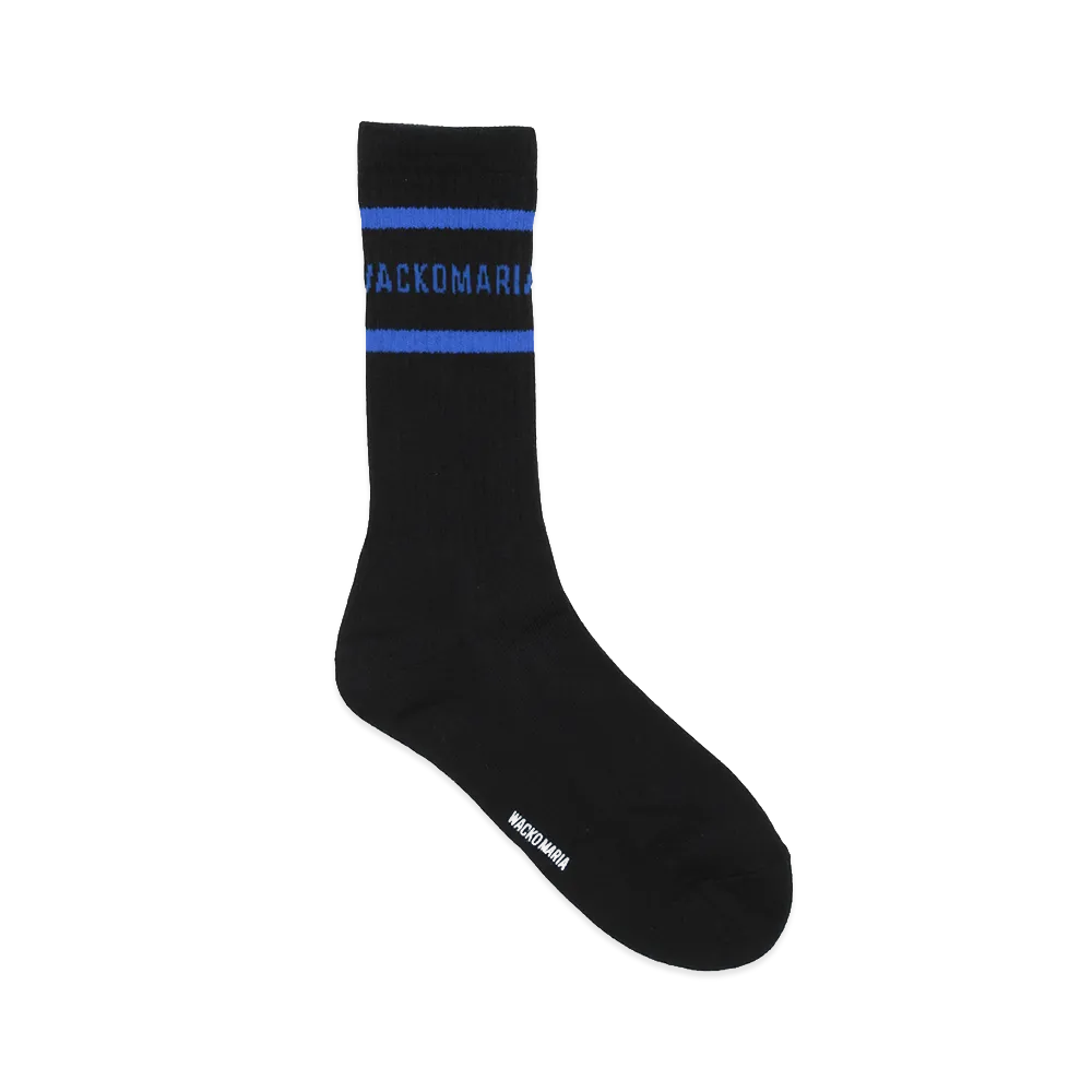 WACKO MARIA Sports Socks "Black/Blue"