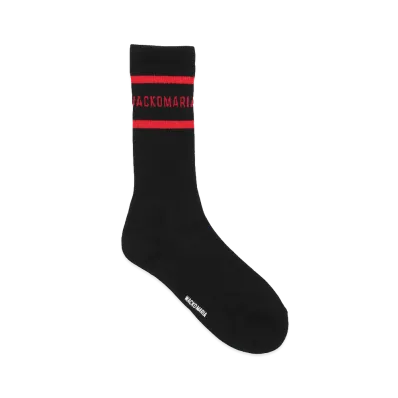 WACKO MARIA Sports Socks "Black/Red"