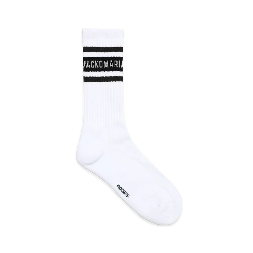 WACKO MARIA Sports Socks "White/Black"