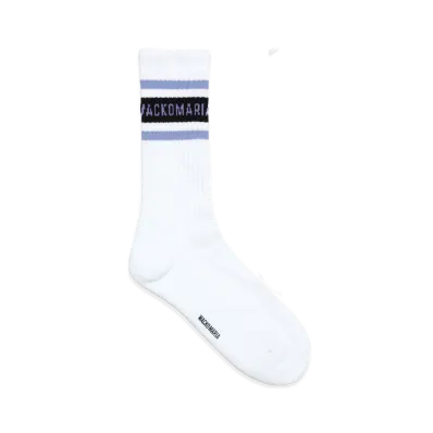 WACKO MARIA Sports Socks "White/Purple"