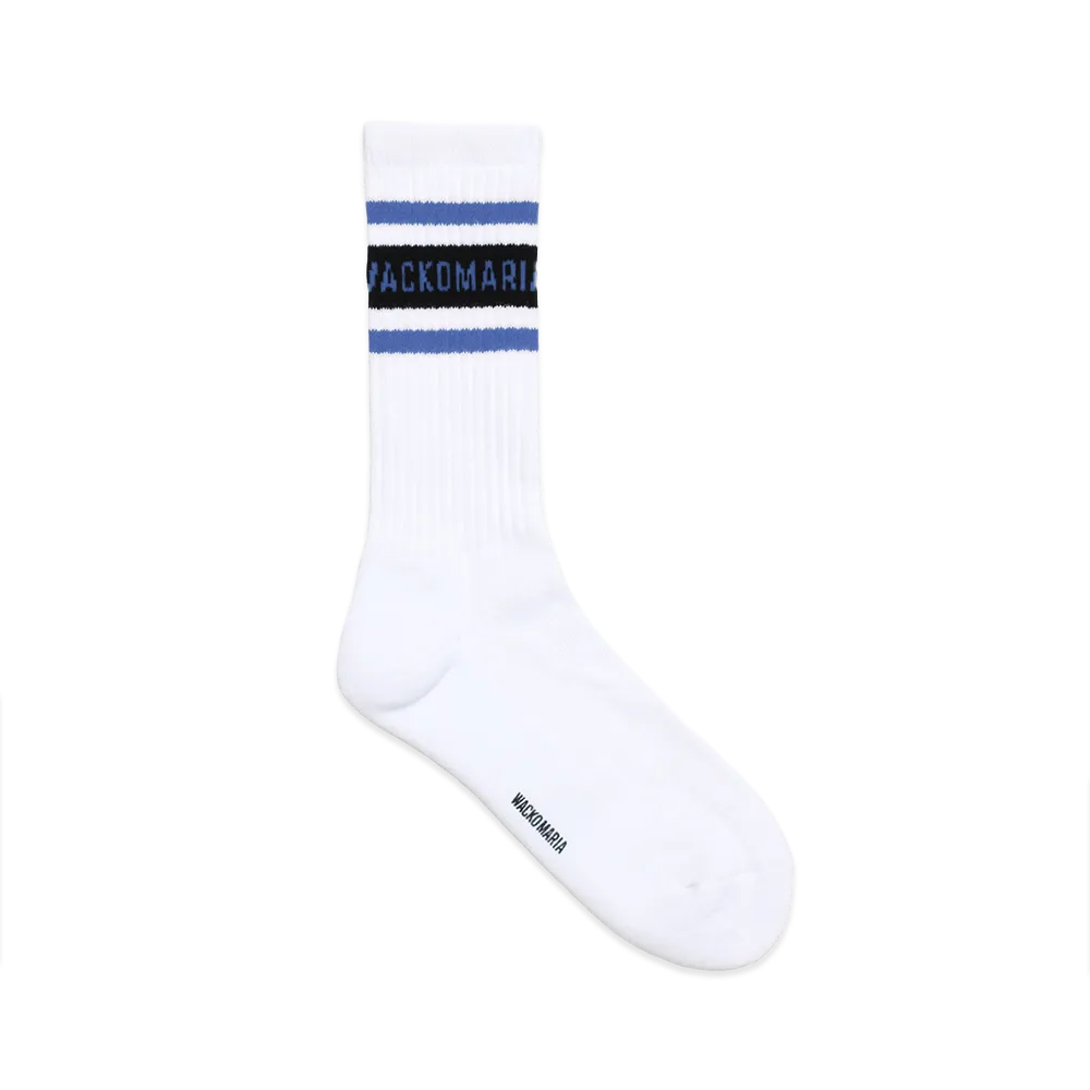 WACKO MARIA Sports Socks "White/Blue"