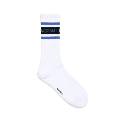 WACKO MARIA Sports Socks "White/Blue"