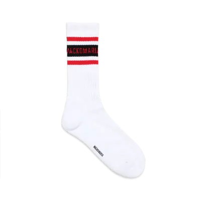 WACKO MARIA Sports Socks "White/Red"