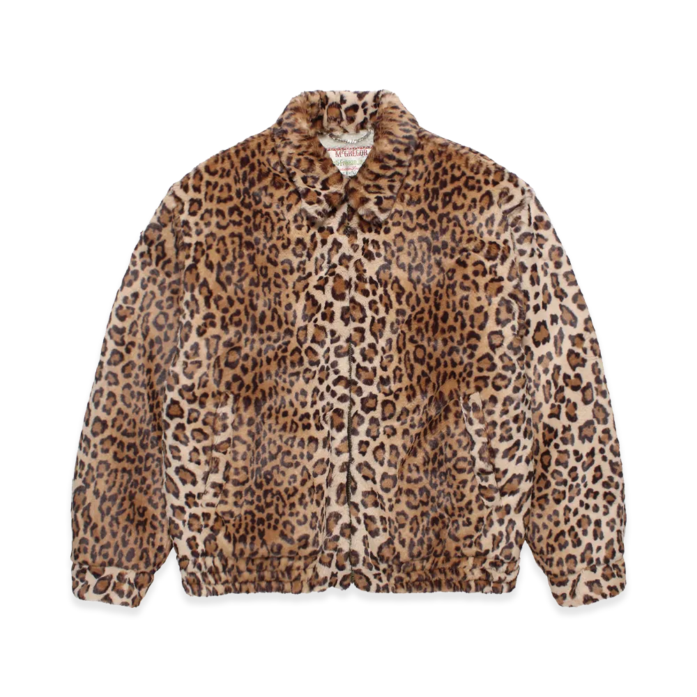 WACKO MARIA Mcgregor / Leopard Faux Fur Anti-Freeze Jacket "Beige"
