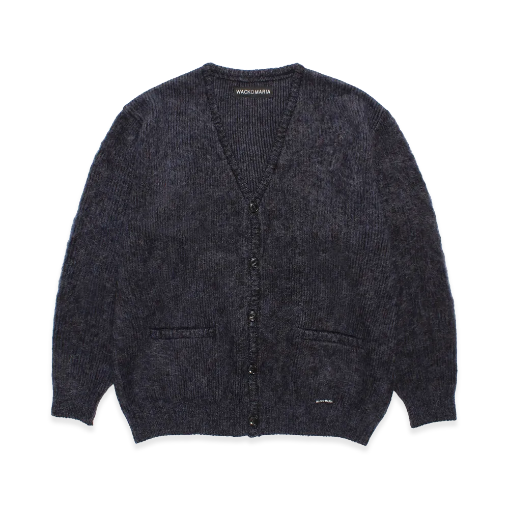 WACKO MARIA Multi-Color Mohair Knit Cardigan "Navy"