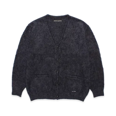 WACKO MARIA Multi-Color Mohair Knit Cardigan "Navy"