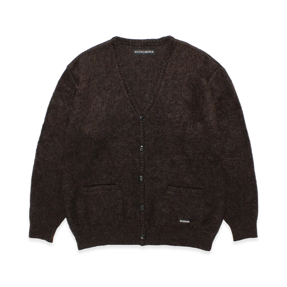 WACKO MARIA Multi-Color Mohair Knit Cardigan "Brown"
