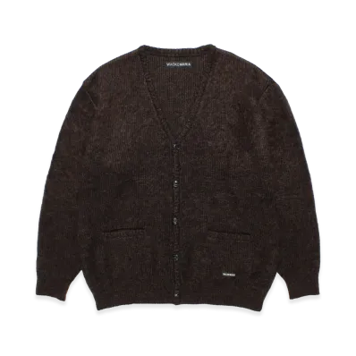 WACKO MARIA Multi-Color Mohair Knit Cardigan "Brown"
