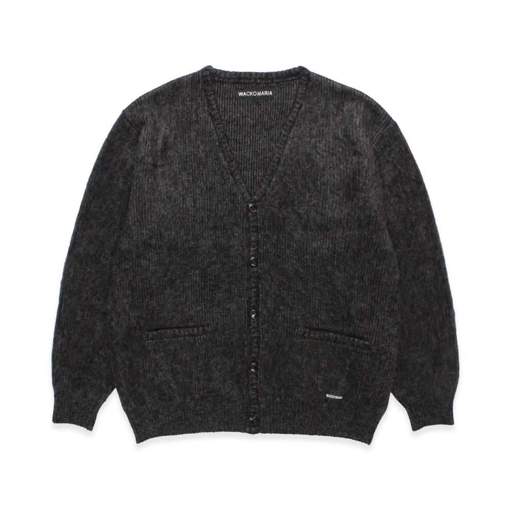 WACKO MARIA Multi-Color Mohair Knit Cardigan "Charcoal"