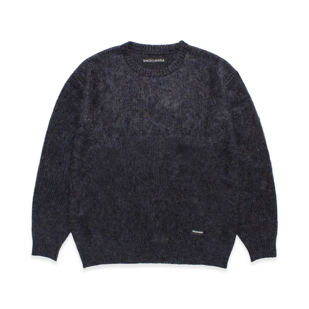 WACKO MARIA Multi-Color Mohair Knit Sweater "Navy"