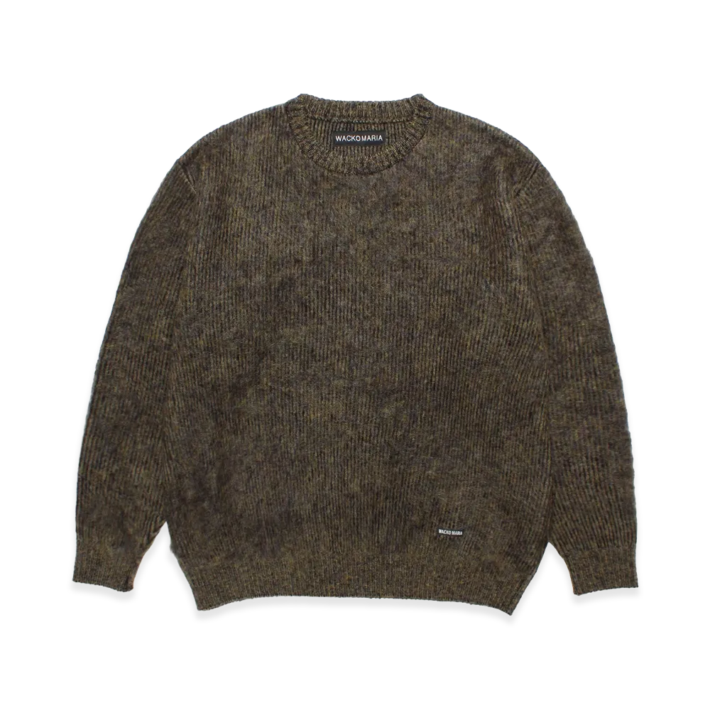 WACKO MARIA Multi-Color Mohair Knit Sweater "Khaki"