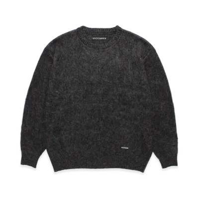 WACKO MARIA Multi-Color Mohair Knit Sweater "Charcoal"