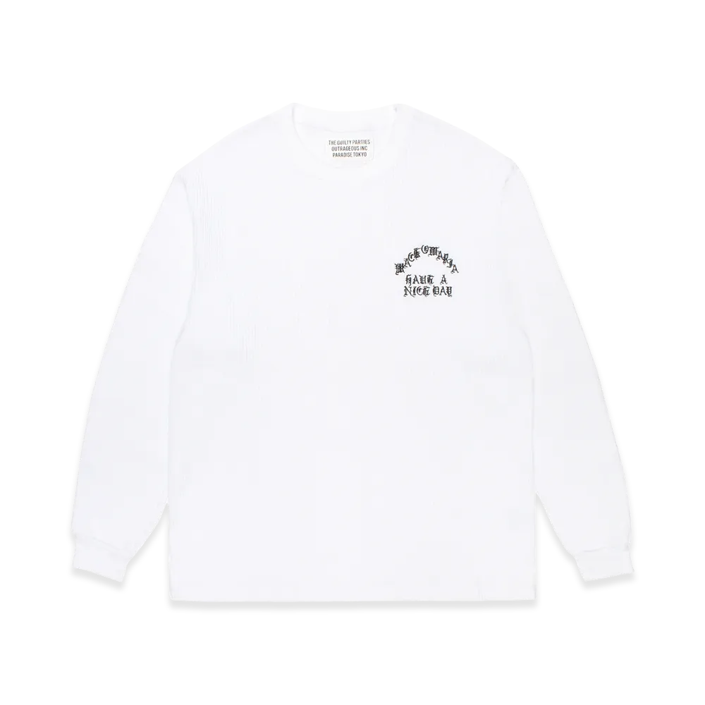 WACKO MARIA Thermal Long Sleeve T-Shirt "White"
