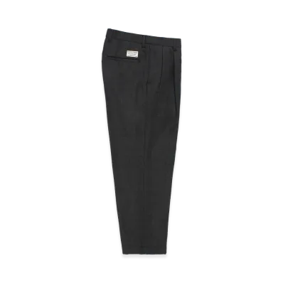 WACKO MARIA Double Pleated Wool Trousers "Charcoal"