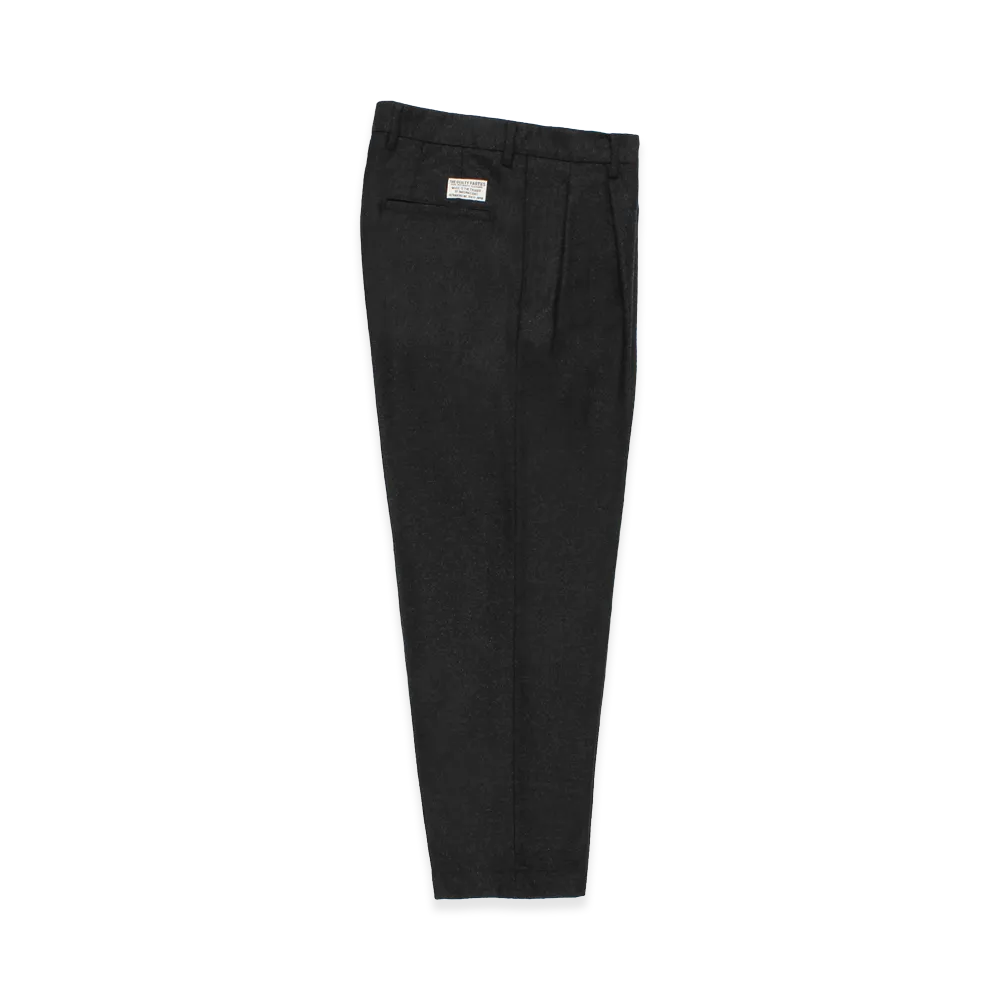 WACKO MARIA Double Pleated Wool Trousers "Charcoal"