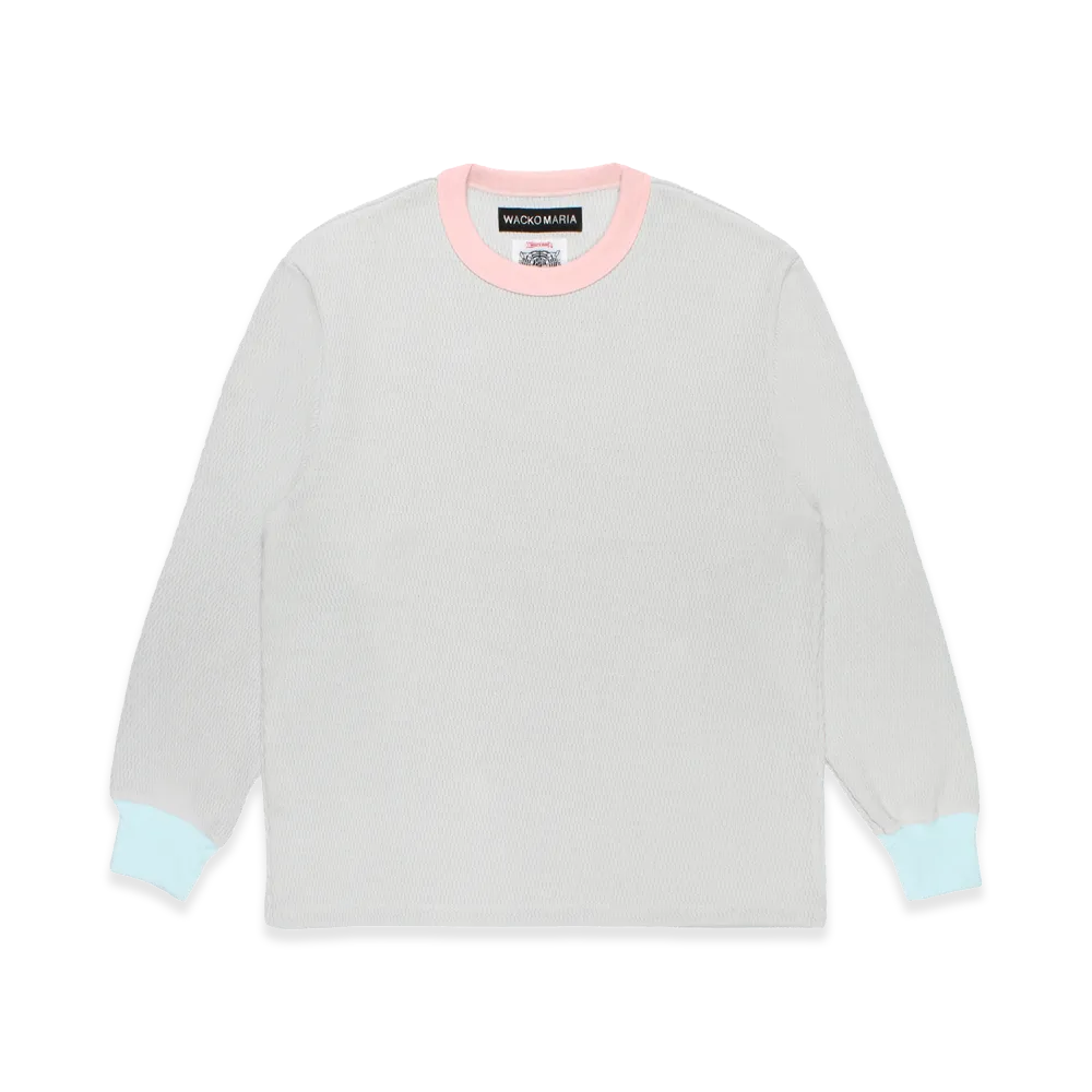 WACKO MARIA Wolf's Head / Thermal Long Sleeve T-Shirt "Gray"