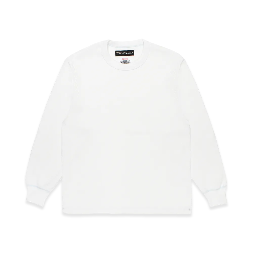 WACKO MARIA Wolf's Head / Thermal Long Sleeve T-Shirt "White"