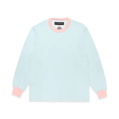 WACKO MARIA Wolf's Head / Thermal Long Sleeve T-Shirt "Blue"