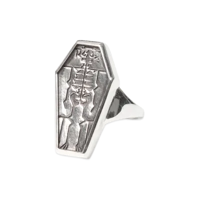 WACKO MARIA Wolf's Head / Coffin Ring "Silver"