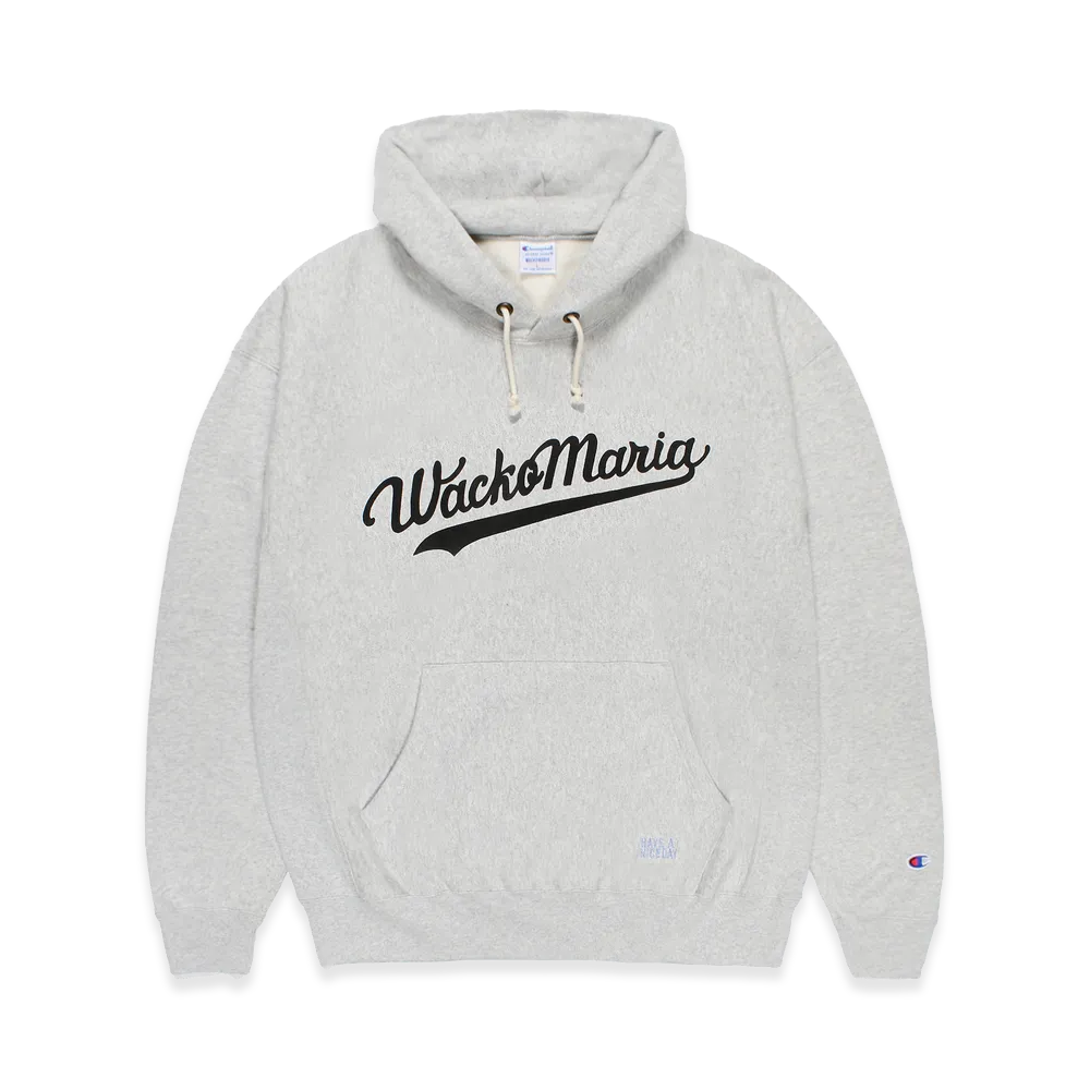 WACKO MARIA x Champion / Reverse Weave Hooded Sweat Shirt "Silver Gray"