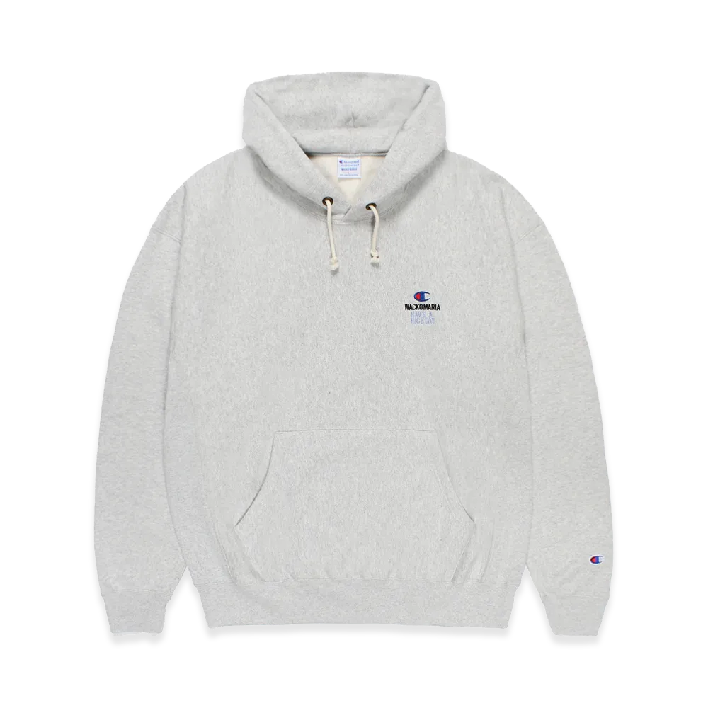 WACKO MARIA x Champion / Reverse Weave Hooded Sweat Shirt "Silver Gray"