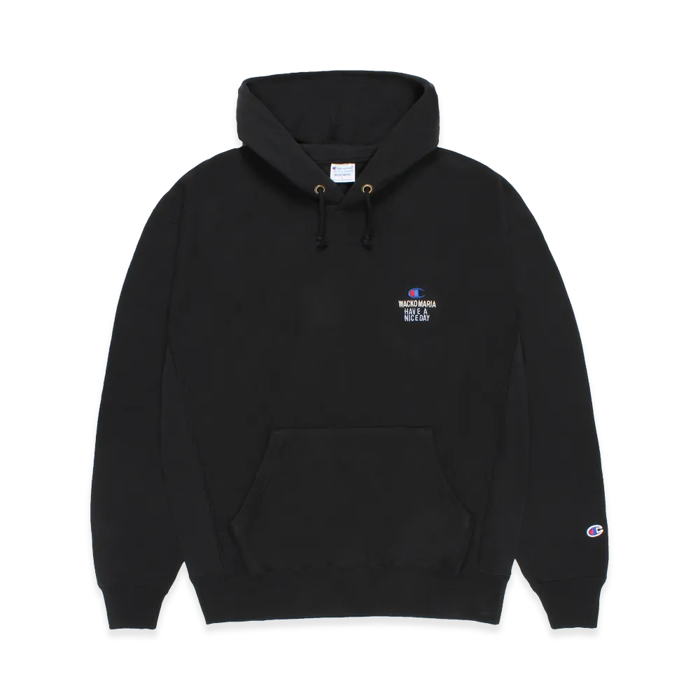 WACKO MARIA x Champion / Reverse Weave Hooded Sweat Shirt "Black"