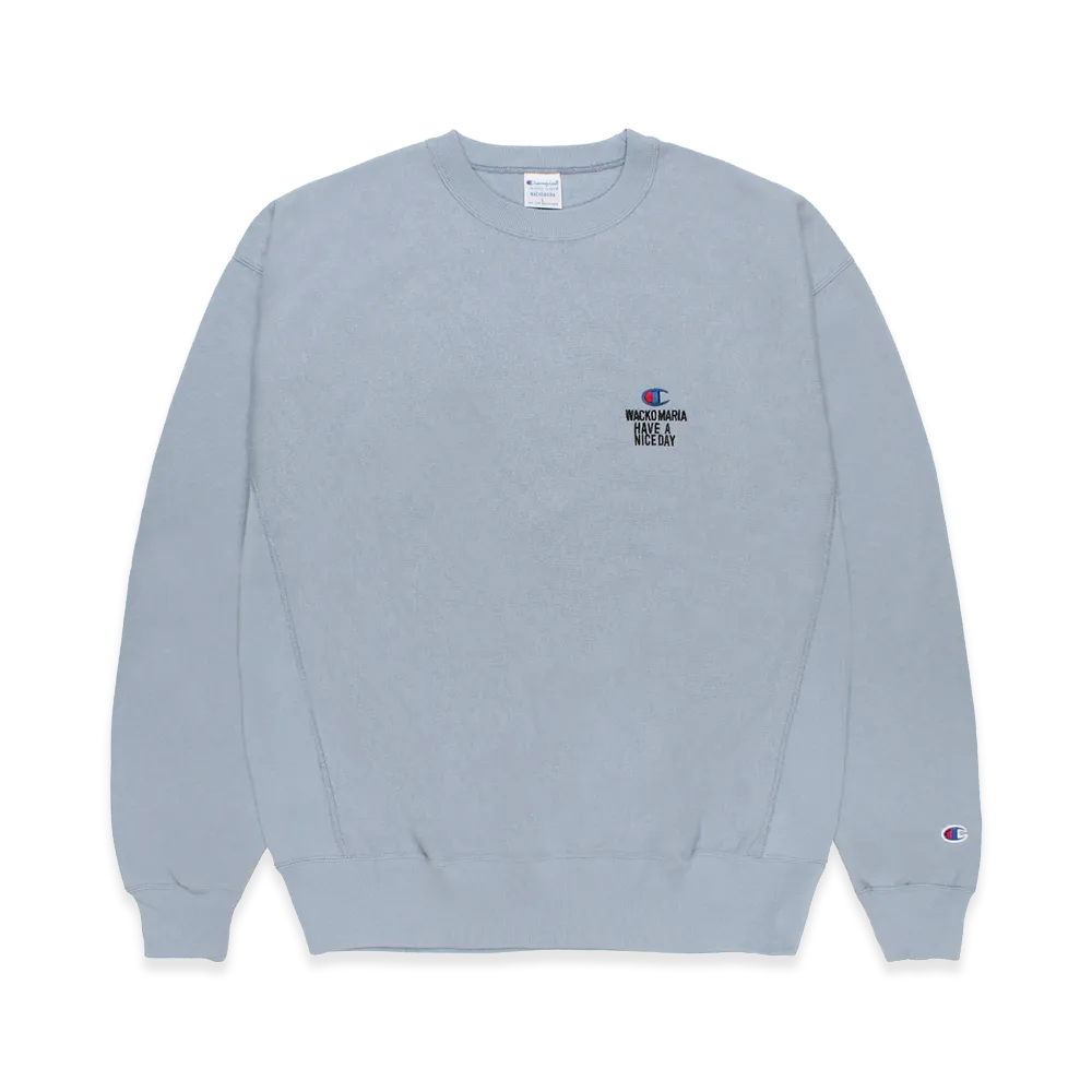 WACKO MARIA x Champion / Reverse Weave Sweat Shirt "Light Blue"