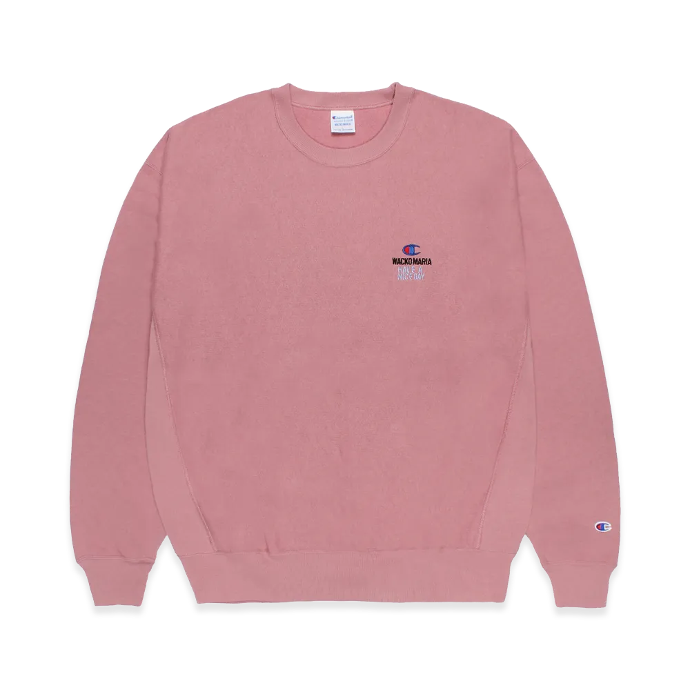 WACKO MARIA x Champion / Reverse Weave Sweat Shirt "Light Pink"