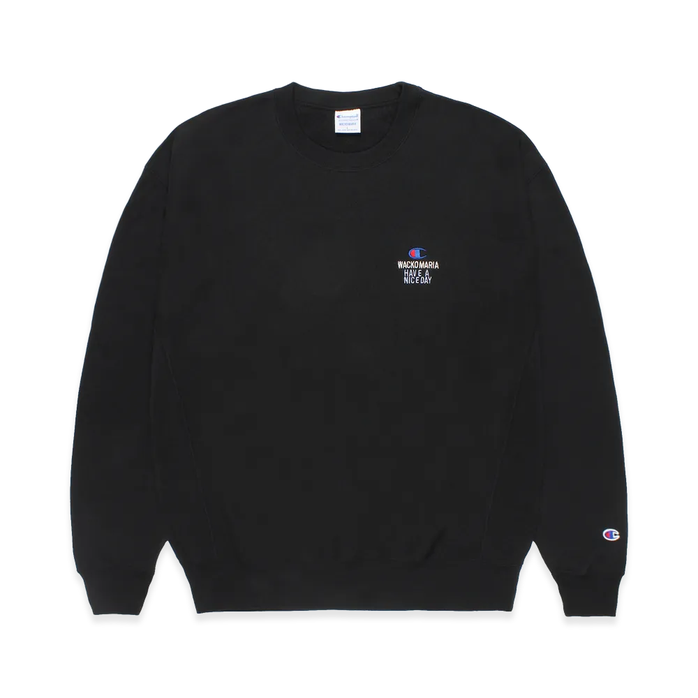 WACKO MARIA x Champion / Reverse Weave Sweat Shirt "Black"