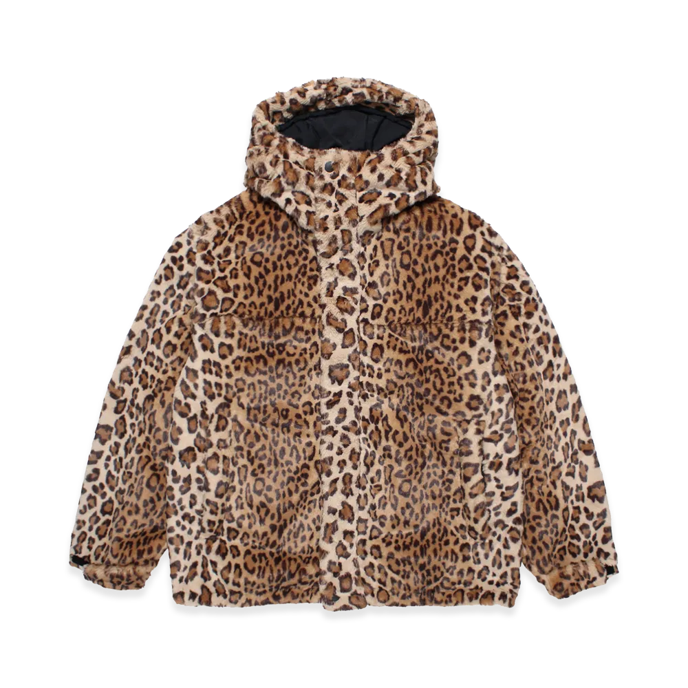 WACKO MARIA x NANGA / Leopard Faux Fur Mountain Parka "Beige"