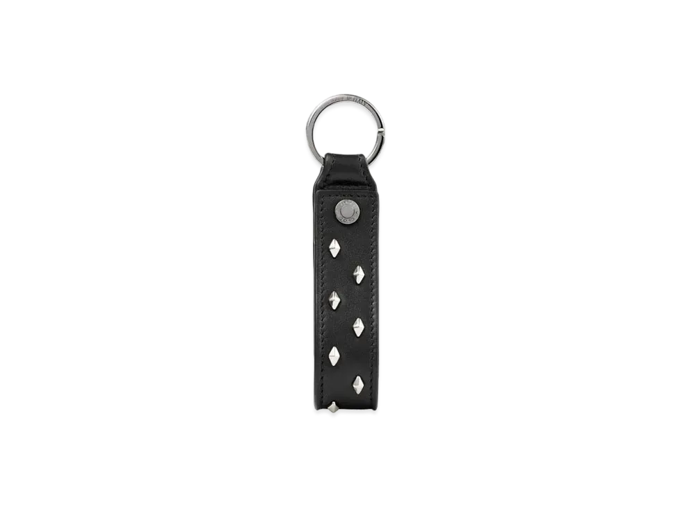 Jimmy Choo Warwick/S With Diamond Studs Calf Leather key Charm "Black"