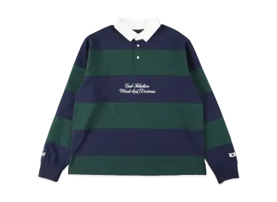 WIND AND SEA GOD SELECTION XXX RUGBY SHIRT "Green Navy"
