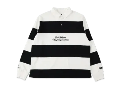 WIND AND SEA GOD SELECTION XXX RUGBY SHIRT "Charcoal Ivory"
