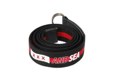 WIND AND SEA GOD SELECTION XXX STRIPE RING BELT "Red Black"