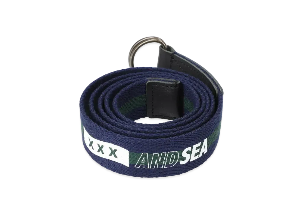 WIND AND SEA GOD SELECTION XXX STRIPE RING BELT "Green Navy"
