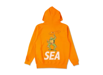 WIND AND SEA x TMNT (TMNT-SEA) HOODIE "Michelangelo Orange"