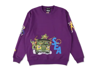 WIND AND SEA x TMNT (TMNT-RIDING) CREW NECK "Purple"