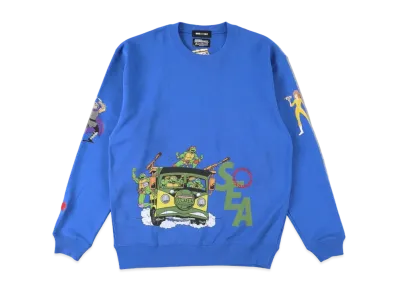 WIND AND SEA x TMNT (TMNT-RIDING) CREW NECK "Blue"