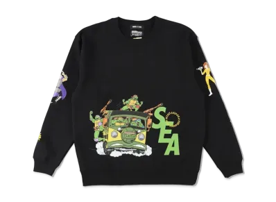WIND AND SEA x TMNT (TMNT-RIDING) CREW NECK "Black"