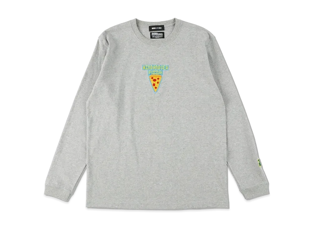 WIND AND SEA x TMNT (PIZZA-8BIT) L/S TEE "Gray"