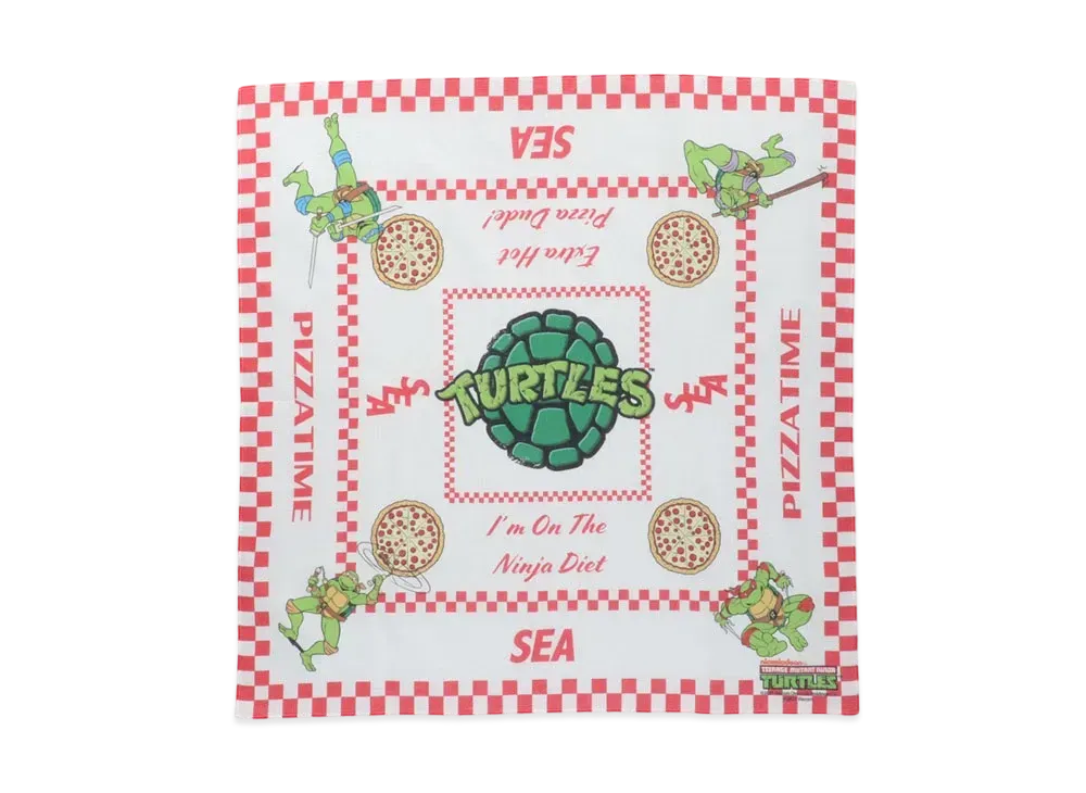 WIND AND SEA x TMNT PIZZA BANDANA "White"