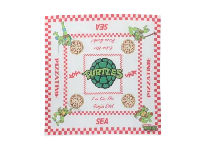 WIND AND SEA x TMNT PIZZA BANDANA "White"